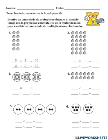Propiedad conmutativa de la multiplicación