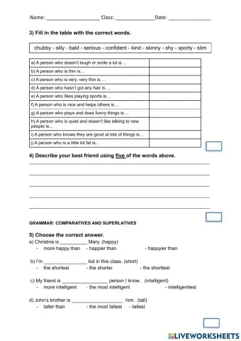 English activities review