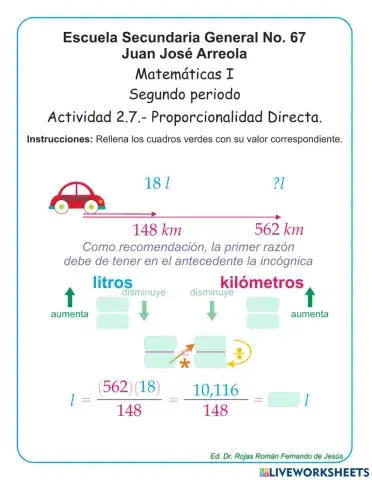 Proporcionalidad directa
