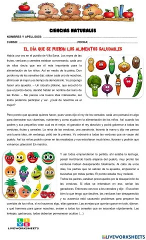 Evaluación diagnóstica Ciencias Naturales