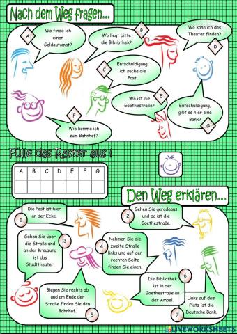 Nach dem Weg fragen