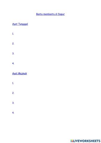 Bantu-membantu di Dapur