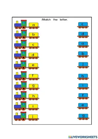 Match The Alphabet a-j