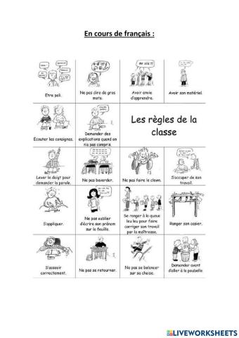 Les consignes en classe