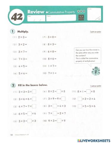 Commutative property