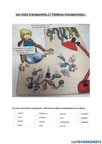 Les mots transparents