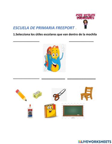 Mis utiles escolares