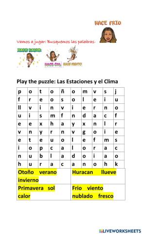 Las estaciones y el Clima