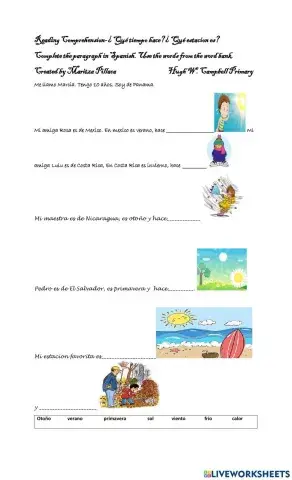 Las estaciones y el clima