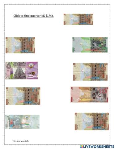 Select the pictures of quarter KD