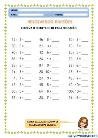 Resolvendo Divisões