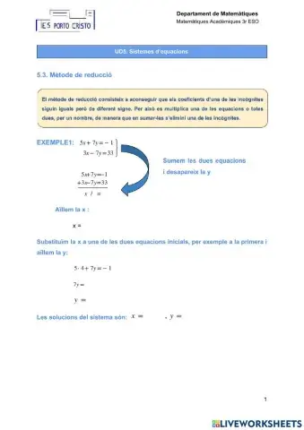 Mètode de reducció