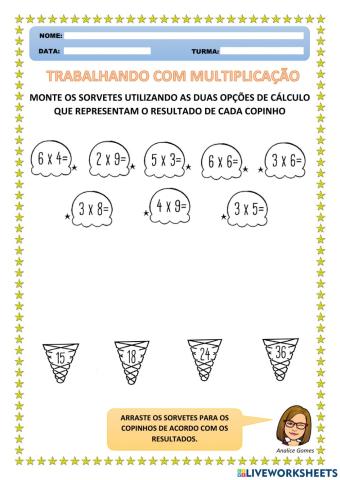 Trabalhando com Multiplicação