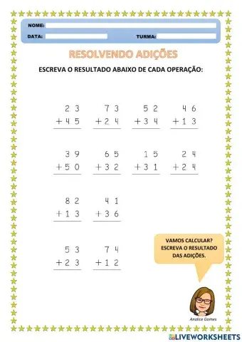 Resolvendo as Adições