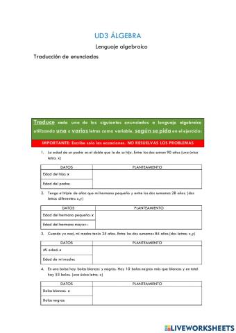 Traducción de enunciados