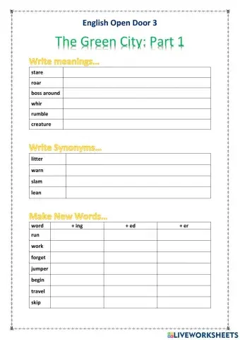 Test: The Green City: Part 1