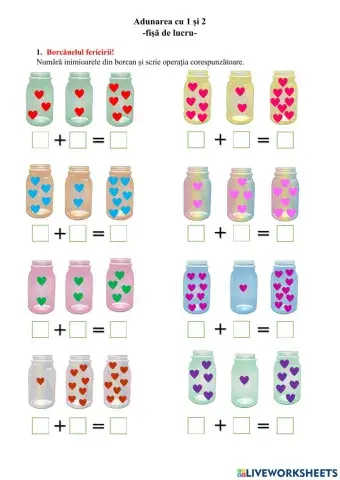 Adunarea cu 1  și 2
