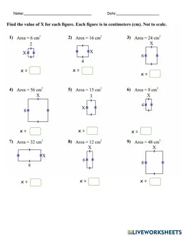 Finding Areas with a Missing Length