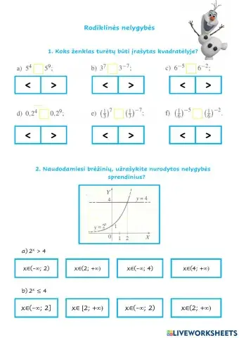 Rodiklinės nelygybės
