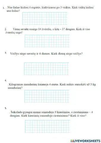 Matematikos užduotys