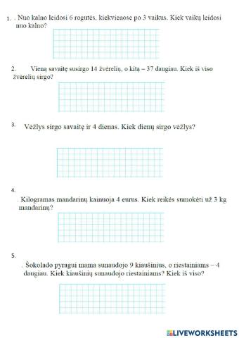 Matematikos užduotys