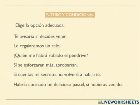 Futuro y Condicional