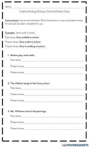 Writing In Past And Present Tense