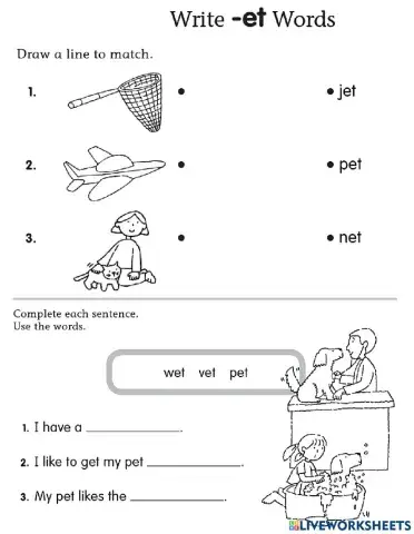 Et word family words