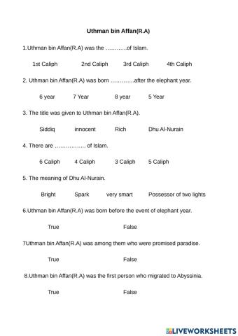 Uthman Ibn Affan part 3