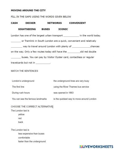 London. Moving around the city