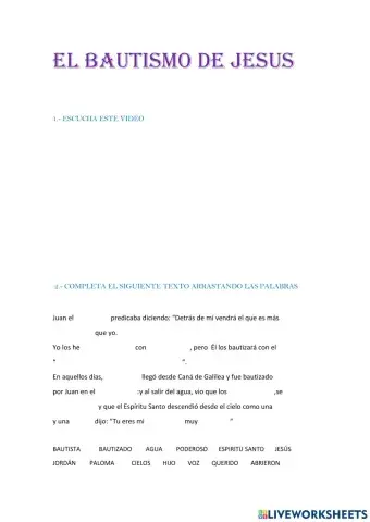 El bautismo de jesus