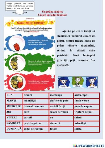 Un pranz sanatos, creste un iedut frumos