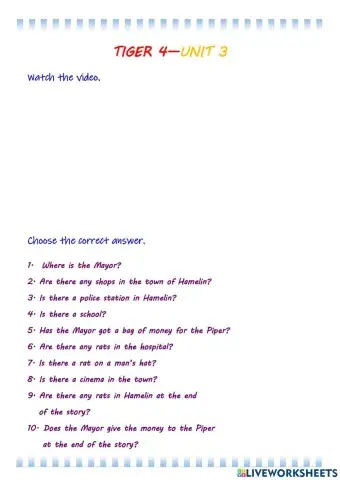 Tiger 4 - unit 3 - the piper of hamelin