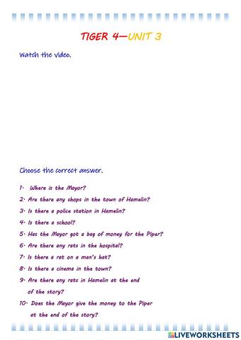 Tiger 4 - unit 3 - the piper of hamelin