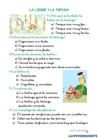 La liebre y la tortuga