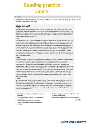 Reading practice B1+