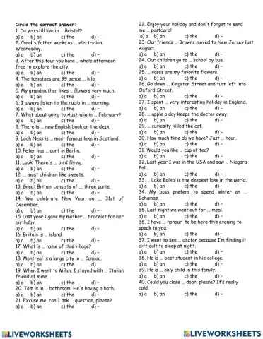 Articles (a-an-the--)