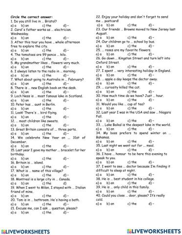 Articles (a-an-the--)