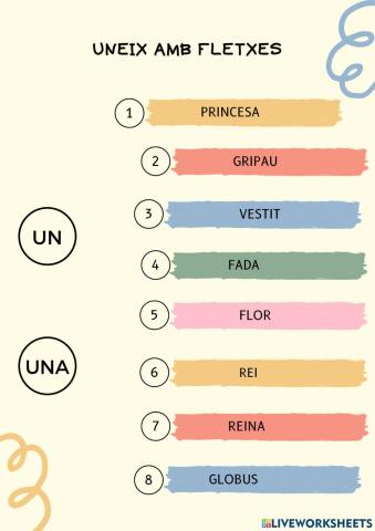 UN-UNA -uneix amb fletxes