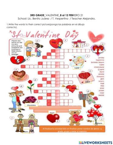 Erd grade-valentine 8 al 12 feb 21