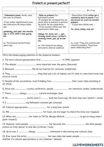 Preterit or present perfect