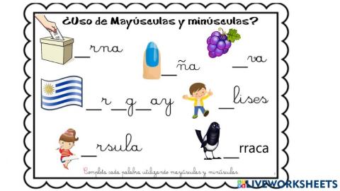 Uso de U mayúscula y minúscula