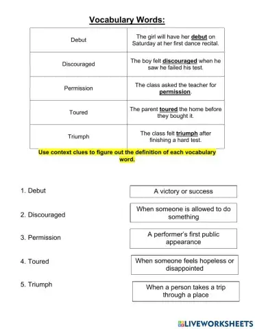 Grade 4 Context Clues Lesson 10 pt 1