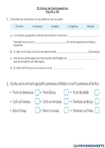 El litoral de Centroamérica - 4G