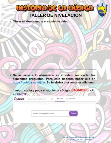 TALLER: HISTORIA DE LA MÚSICA