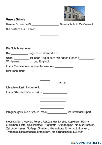 Unsere Schule Großmanok