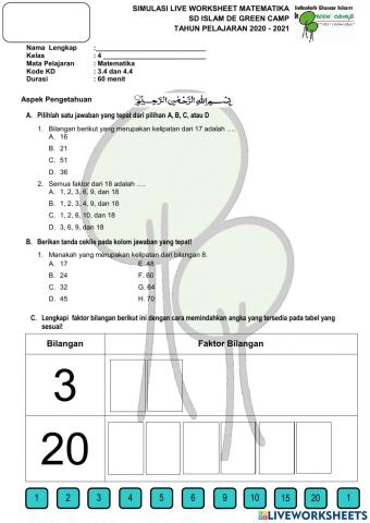 Review Matematika Faktor dan Kelipatan Bilangan FIX