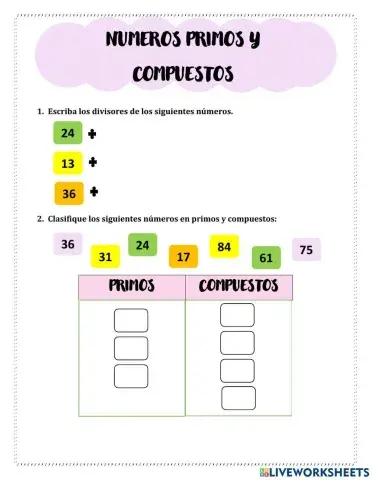 Números primos y compuestos