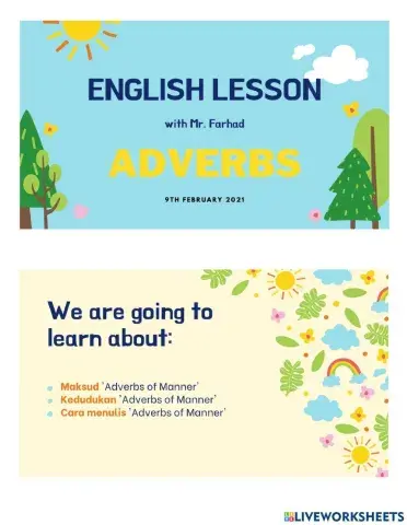 Adverbs of Manners (Year 6)