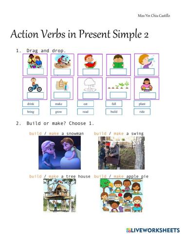 Action Verbs - Present Simple (part 2)